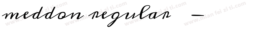 meddon regular字体字体转换